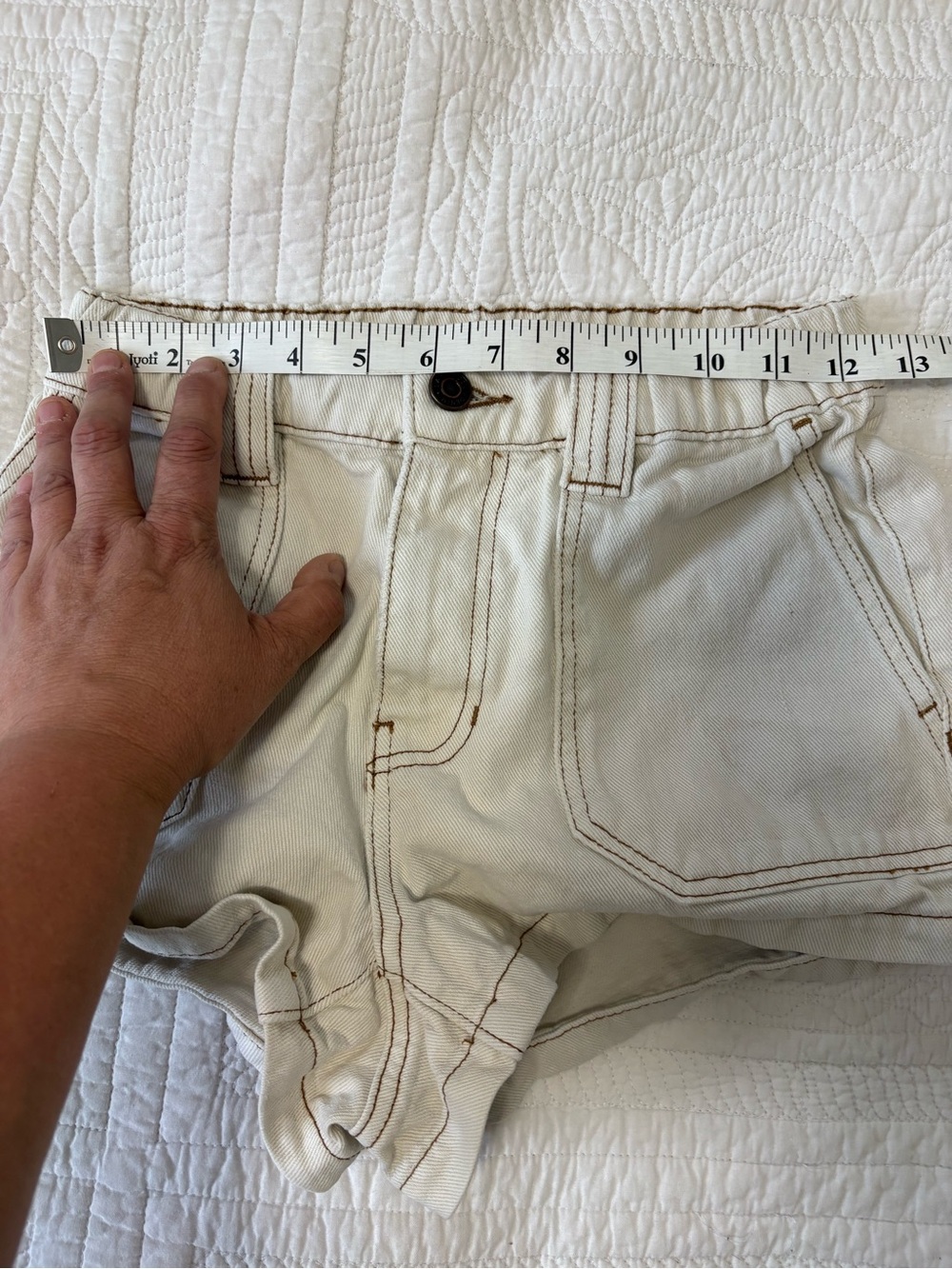 PacSun White High-Rise Denim Shorts - Picture 6 of 7